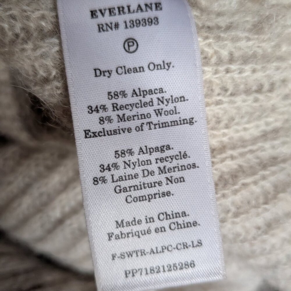 Everlane | The Cocoon Alpaca Crew |  Almond | Small - Picture 16 of 16